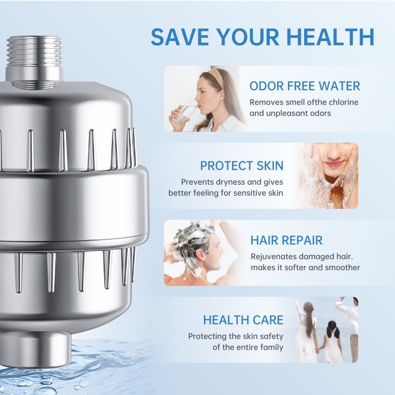 فلتر دش منزلي، منقي مياه للحما - مراجعة Shower Valve Cartridge وسعره