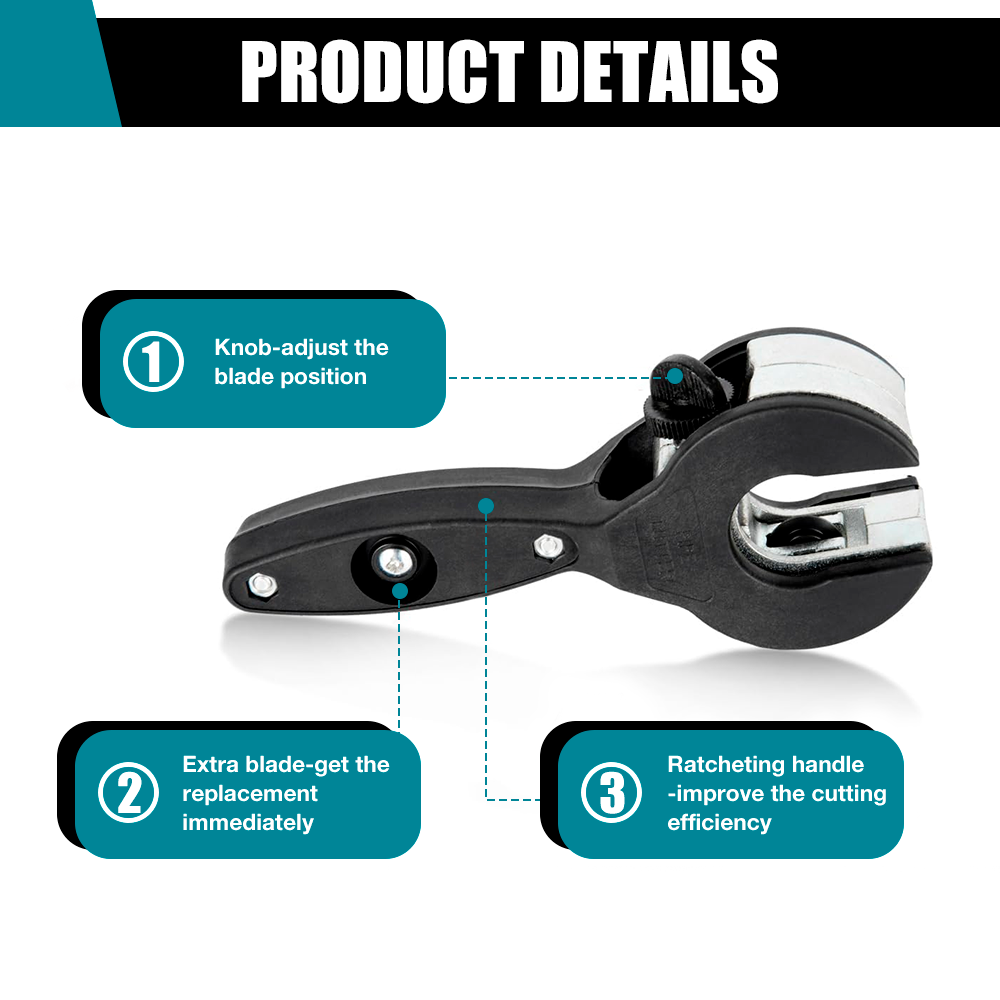 قاطع أنابيب بسقاطة 6-29 مم، أد - مراجعة Pipe Cutter Ratchet وسعره
