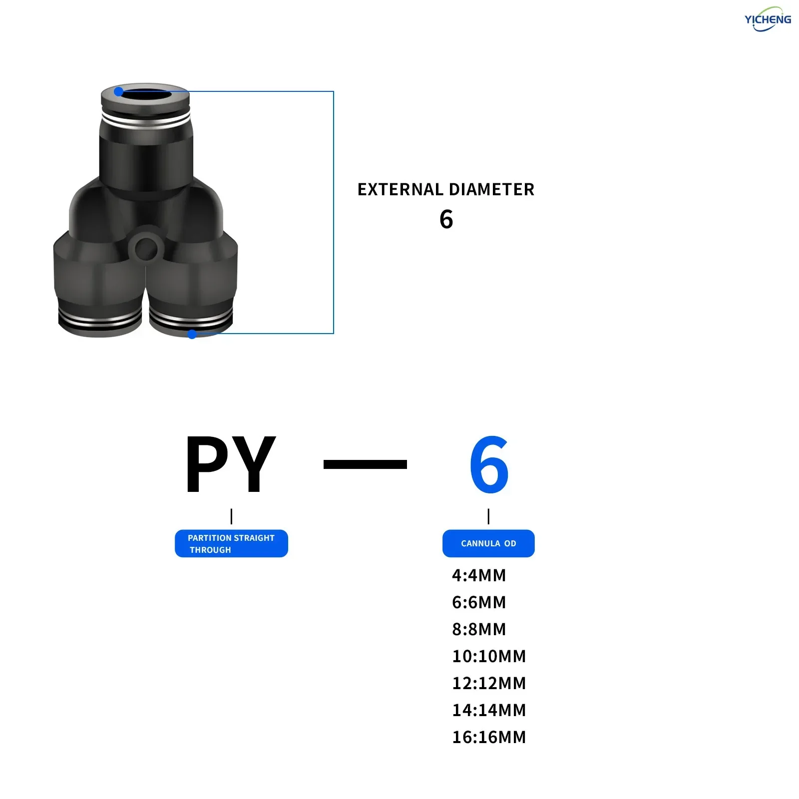 موصل خرطوم هوائي 6 مم OD Y Spl - مراجعة Push Fit Connector وسعره